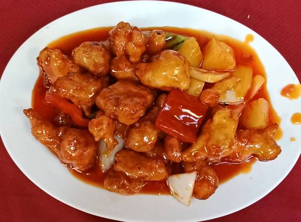 104. Pineapple Sweet & Sour Chicken (咕嚕雞)